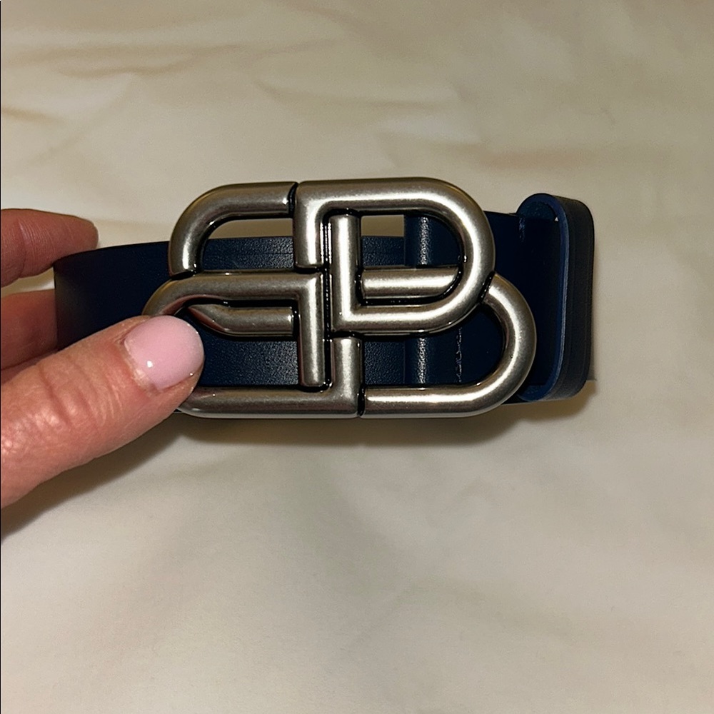 Balenciaga Silver and Blue Belt
